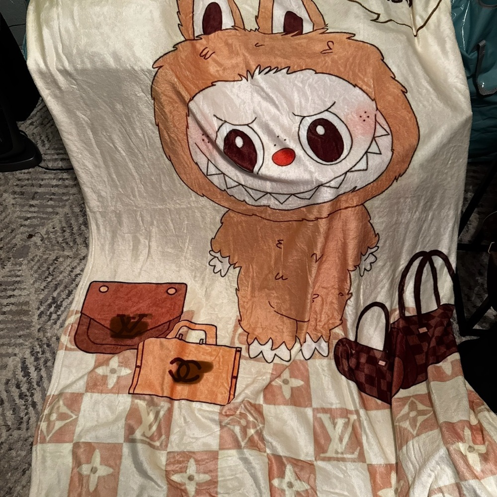 Cozy Cartoon Character Throw Blanket